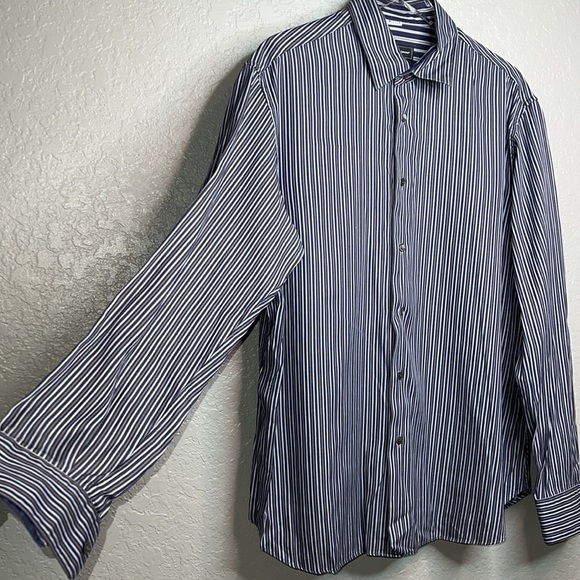 Salvatore Ferragamo Long Sleeve Striped Polo Shirt - Picture 3 of 11